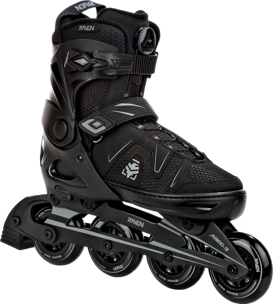 RAVEN Inlineskates Inliner Pulse PRO Black verstellbar Produktbild 
