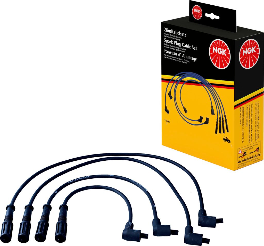 Zündleitungssatz 4 Kabel schwarz NGK Aftermarket-Expertise für LANCIA Y10