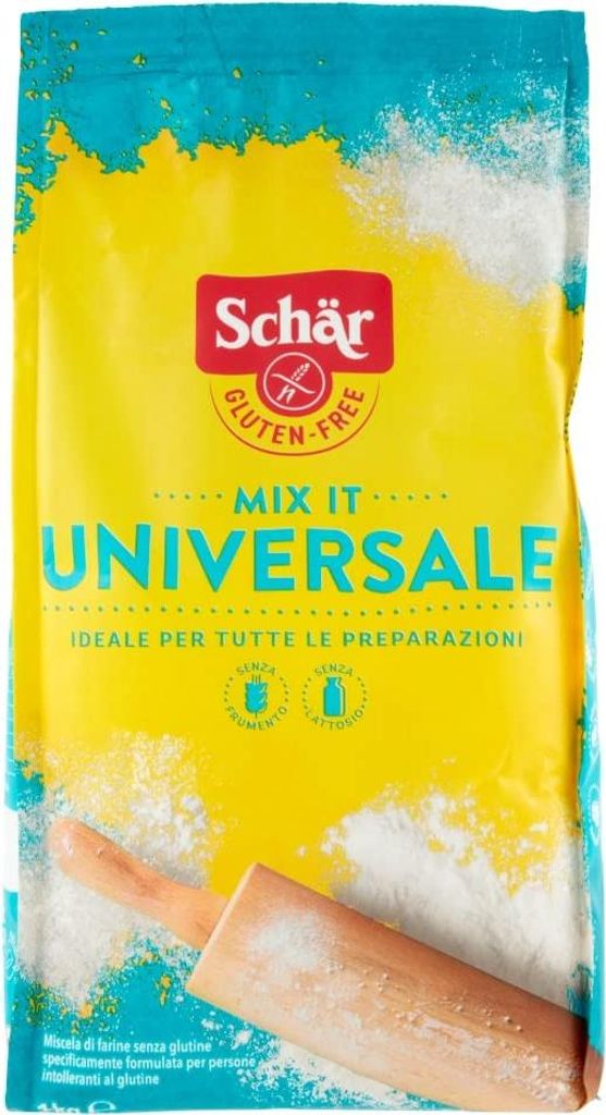 6x Schär Mix Universale Miscela di fraine ideal für alles Mehlmischung für Menschen, die Gluten nicht vertragen Gluten-frei Mehl 1Kg