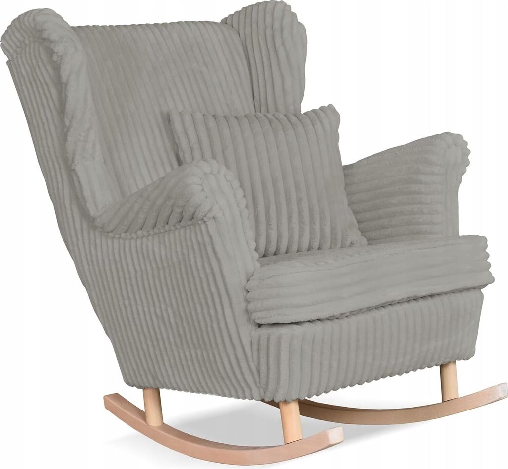 Family Meble Schaukelsessel Rene Relaxsessel Skandinavisch Bequemer Cord Ohrensessel Loungesessel Fernsehsessel Für Wohnzimmer Schlafzimmer (Estel 9)