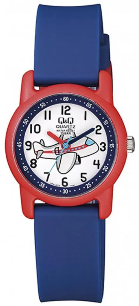 Montre enfant Q&Q VR41J010Y analogique bleue et cadran multicolore WR100m