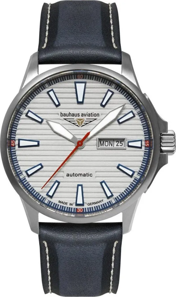 Montre Bauhaus 28621 Homme Automatique DayDate en Titane et Saphir