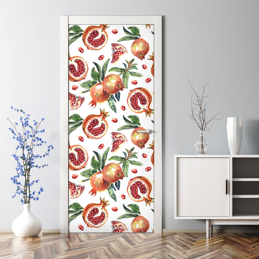 Dekorative Aufkleber selbstklebend Türaufkleber Türposter dekoration Zarte Blumen 70 x 200 cm