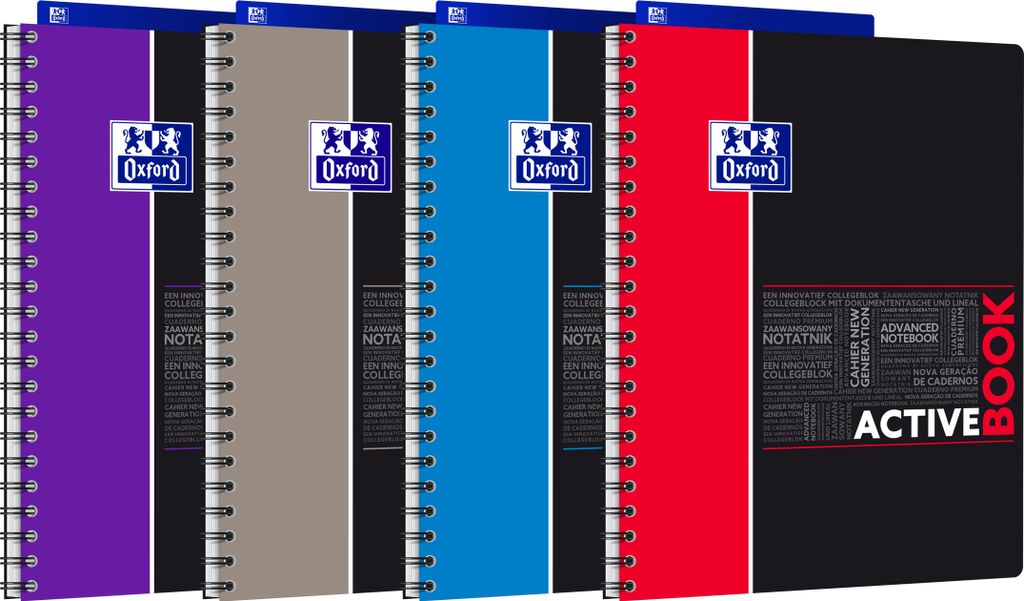 Oxford Studium Collegeblock "ACTIVEBOOK" A4+ seyès zufällige Farbe (1 Stück)