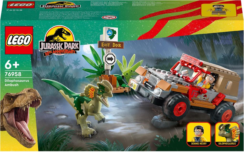 LEGO 76958 Jurassic Park Hinterhalt des Dilophosaurus, Produktbild 