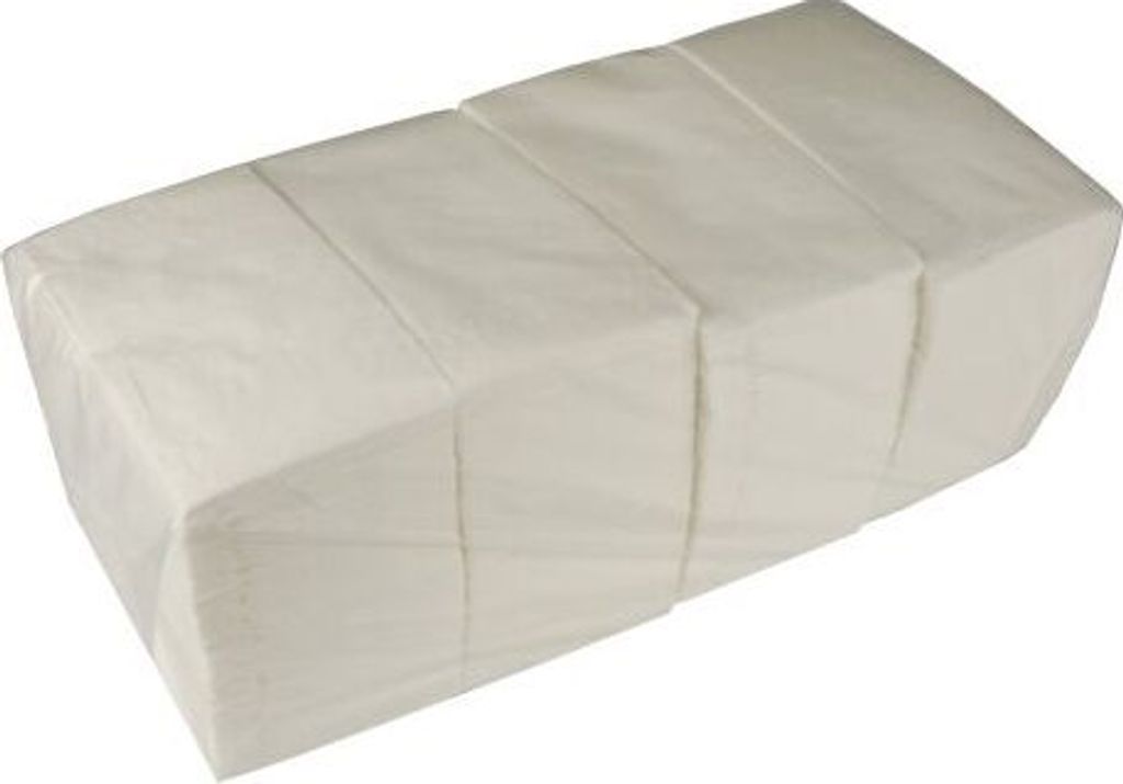 2000 tradingbay24 Servietten, 2-lagig 1/8-Falz 33 cm x 33 cm weiss tbU95508
