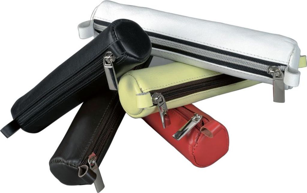 Alassio Schlamperrolle Leder gelb ca. 19 x 3,5 cm 43048