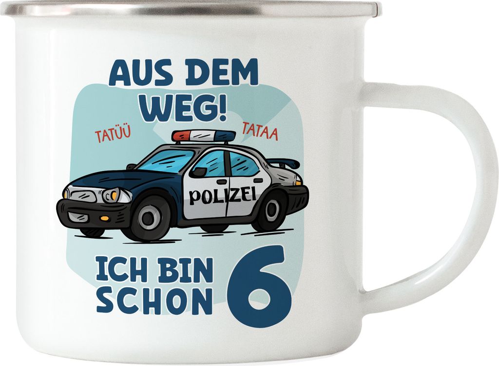 Aus Dem Weg Ich Bin Schon 6 Emaille Tasse Happy Birthday Geburtstagsparty 6. Geburtstag Alles Gute Geburtstagsfeier