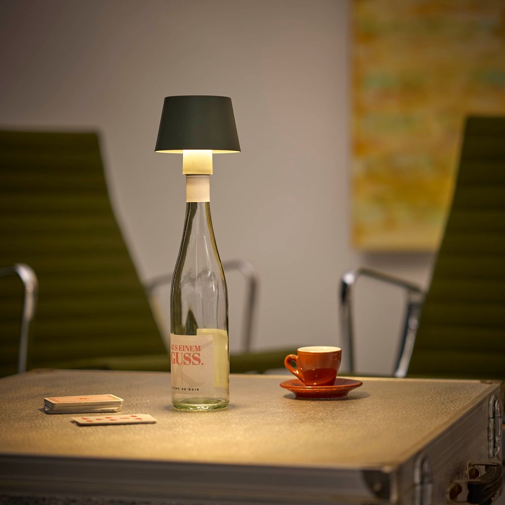 Northpoint LED Akku Tischlampe Flaschenlampe Tischleuchte mit Touchsensor beige