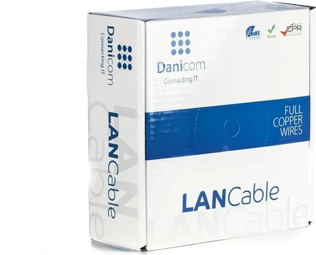 Cavo di Rete Dsit Danicom Cat6 UTP 50M - Ethernet Gigabit per Ufficio