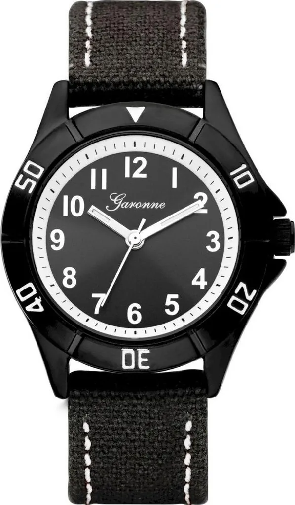 Montre analogique homme Garonne File KQ13Q463 avec bracelet en cuir noir