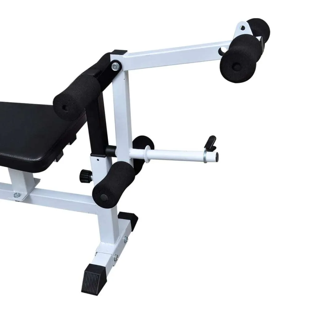 Banc de musculation robuste avec dossier inclinable et support de barre - 4
