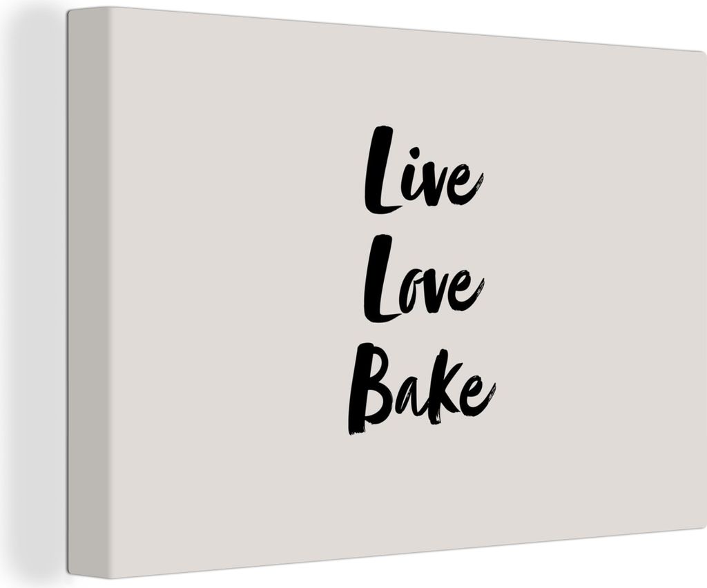 OneMillionCanvasses - Leinwandbilder - 150x100 cm, Zitate - Liebe - Leben Liebe Backen - Sprichwörter, Wandbilder Kunstdruck Wanddekoration - Fo...