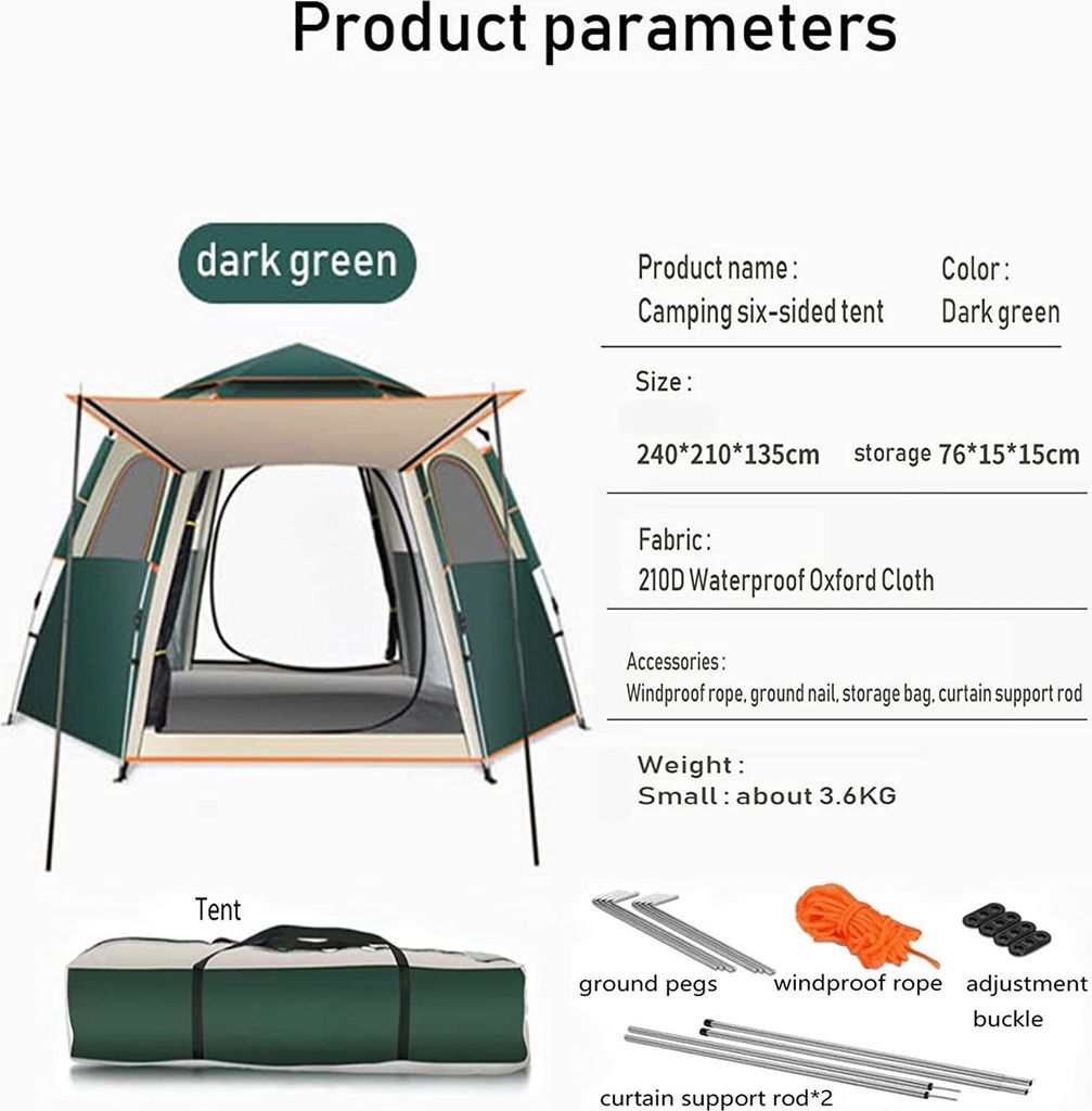 Welikera Wurfzelt,Camping Zelt Automatisches Produktbild 6