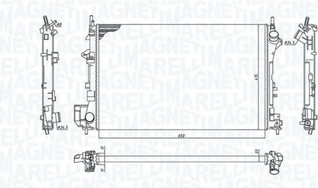 Radiateur alu haute résistance pour Opel Vectra C et Saab 9-3 1.9 TiD