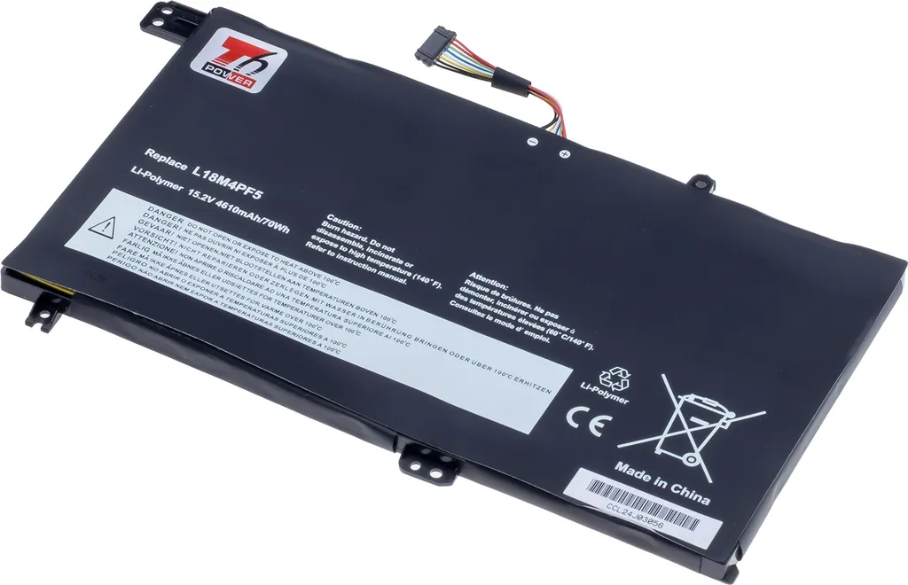 Batteria T6 Power 70Wh per Lenovo S540-15IML | 15.2V 4610mAh Li-Poly