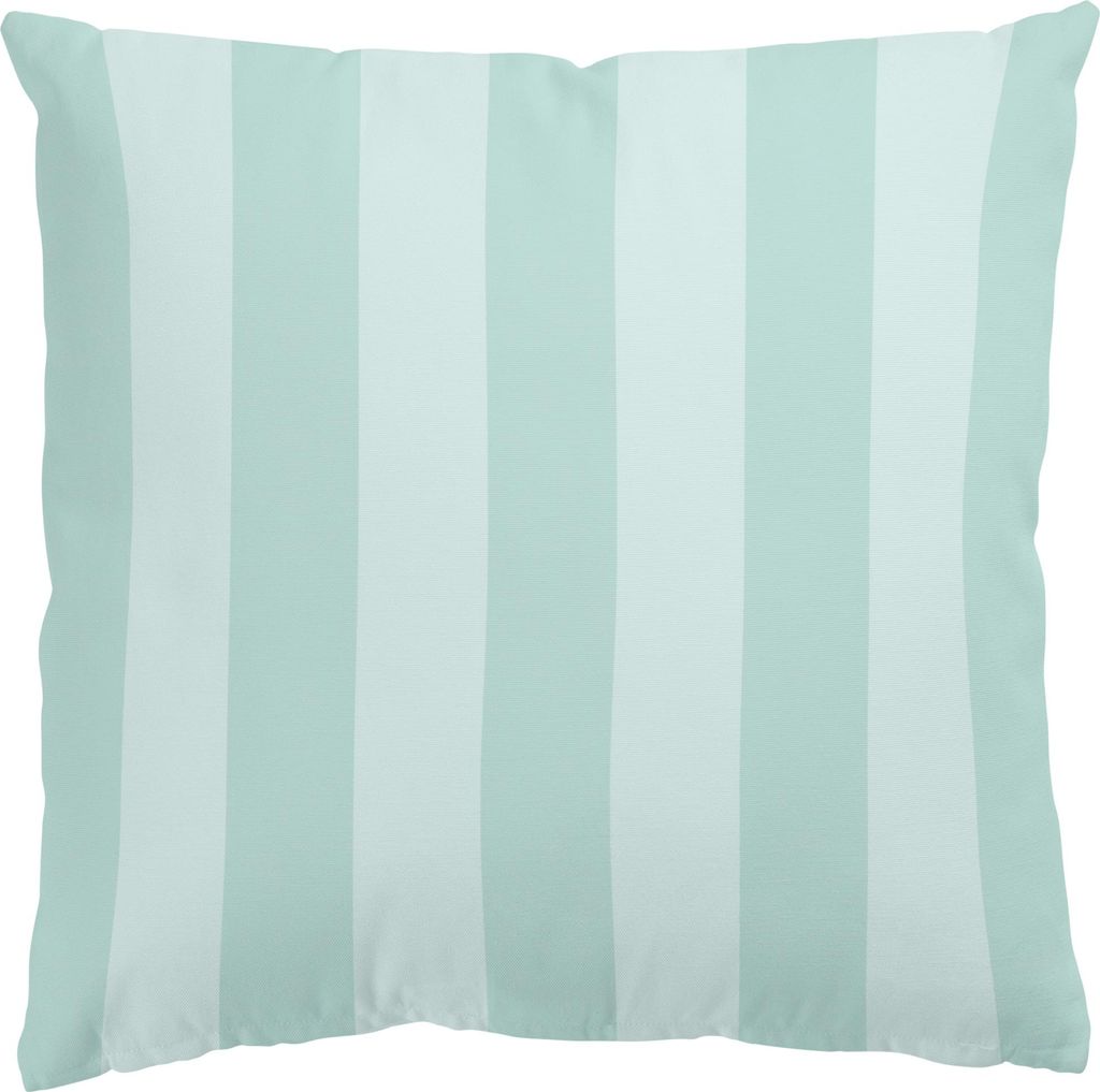 Dekokissen Muster draußen / Outdoor Zierkissen waschbar Streifen türkis Sofakissen ohne Füllung
