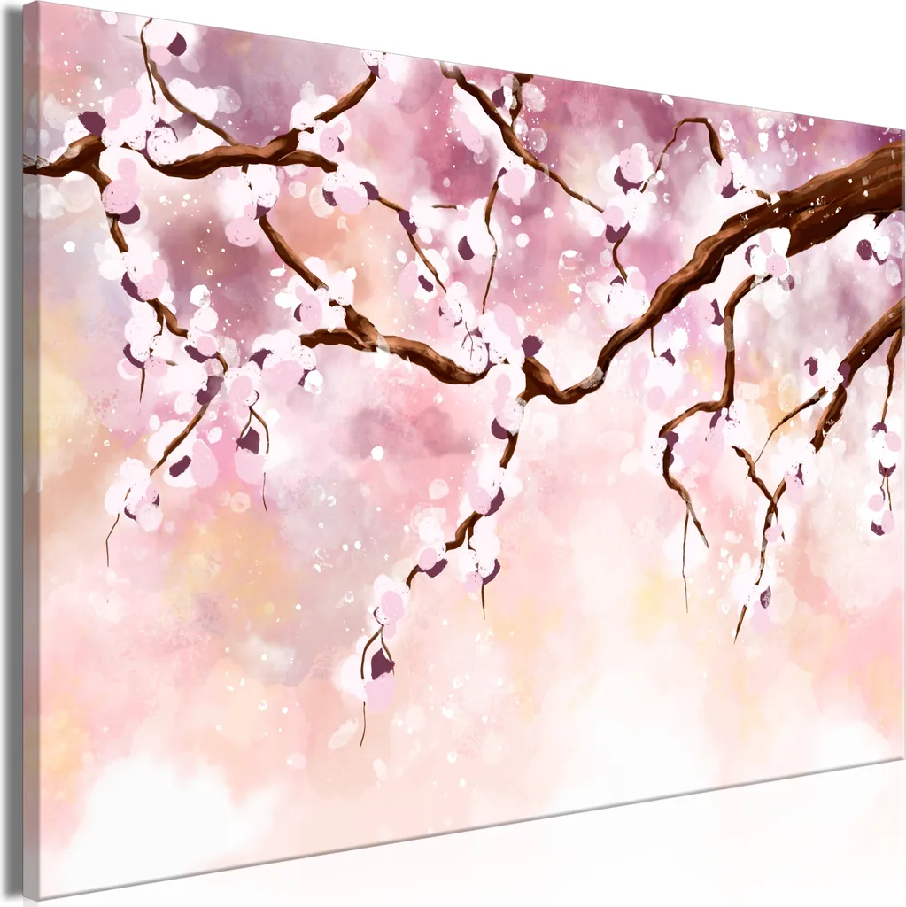 Offerta Quadro Tela 60x40 Fiori di Ciliegio - Decorazione Economica