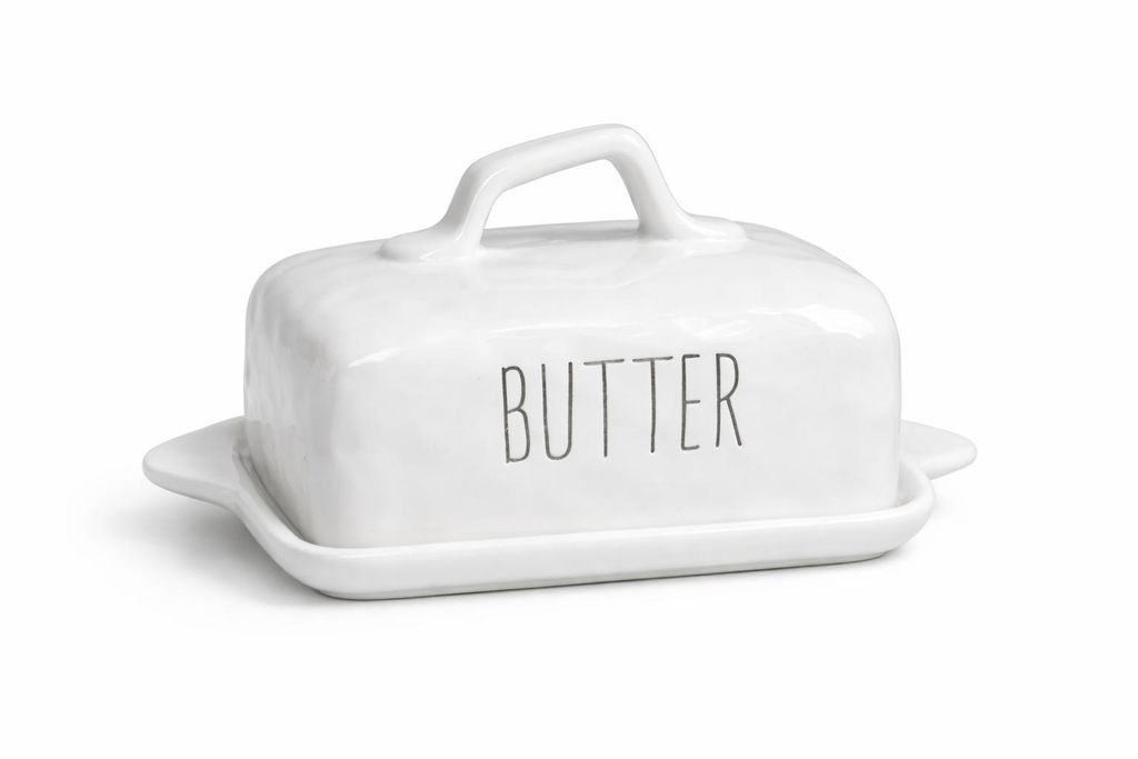 Keramik Butterdose mit Deckel | 23x12x12 cm | elegantes Produktbild 