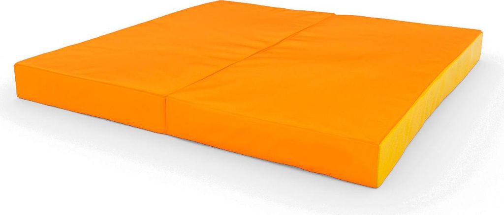 Turnmatte 2-teilig 100x100x10 Orange-Gelb | Weichbodenmatte Produktbild 