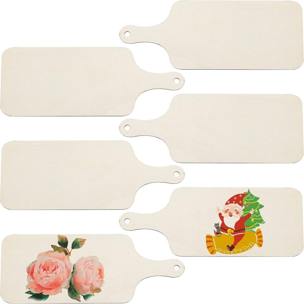 Mini Holzschneidebretter - Set von 6 - vielseitig - natürliches Holz