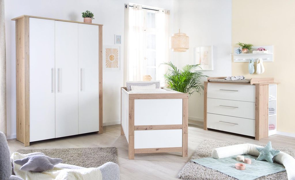 roba Kinderzimmer Set 3-teilig Malo - Gitterbett 70 x 140 Produktbild 