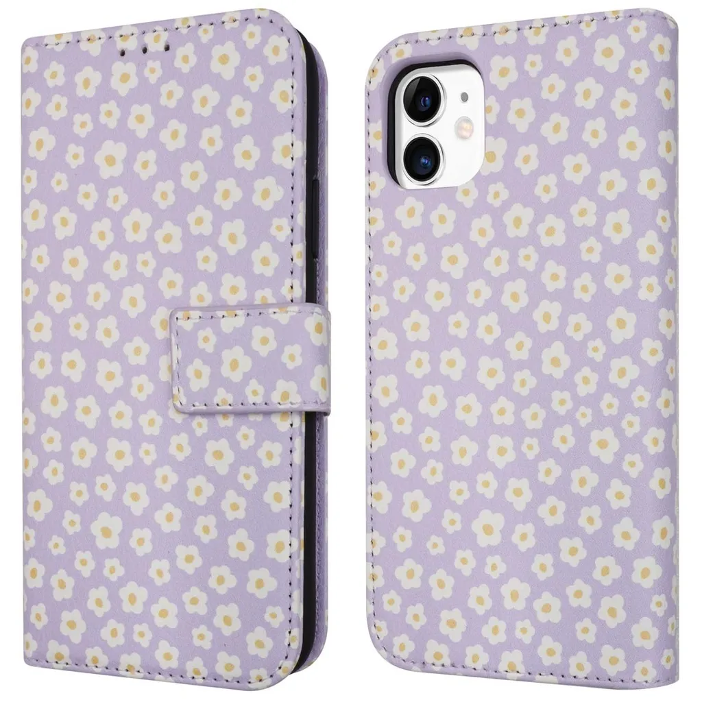 iPhone 11 imoshion White Daisy Case | Custodia Elegante a Portafoglio