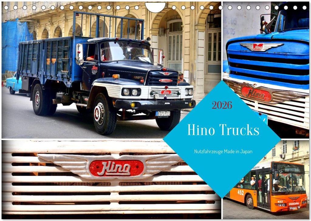 Hino Trucks - Nutzfahrzeuge Japan (Wandkalender 2026 DIN A4 quer), CALVENDO Monatskalender