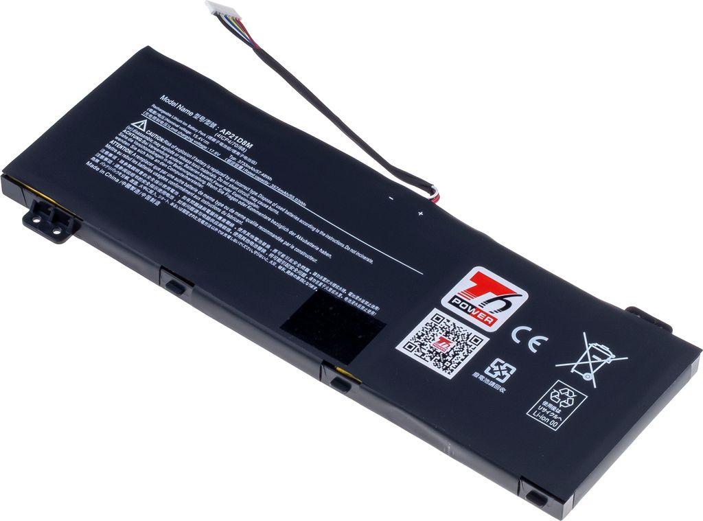 T6 Power Akku für Acer Nitro 5 AN515-46, Li-Poly, 15,4 V, 3733 mAh (57,48 Wh), schwarz