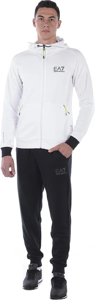 Survêtement EA7 6GPV67PJJ5Z Blanc et Noir en Coton Premium Taille S