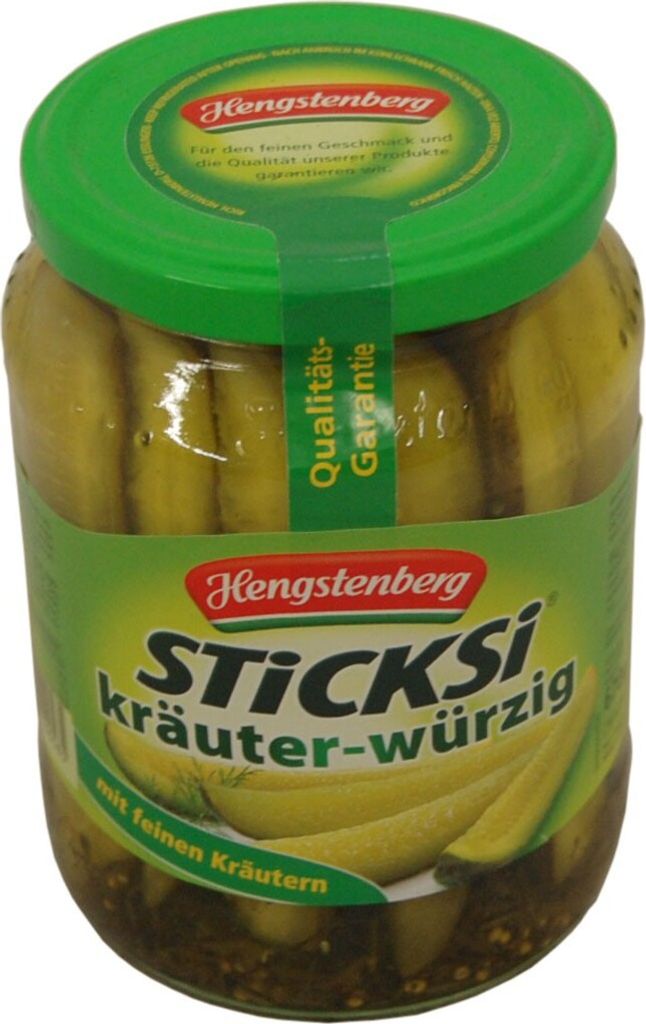 Cetriolini Hengstenberg Sticki alle erbe 360g Immagine del prodotto 