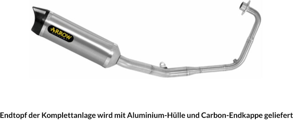 ARROW Komplettauspuffanlage mit Thunder-Aluminium-Endrohr für Honda CB 125 R