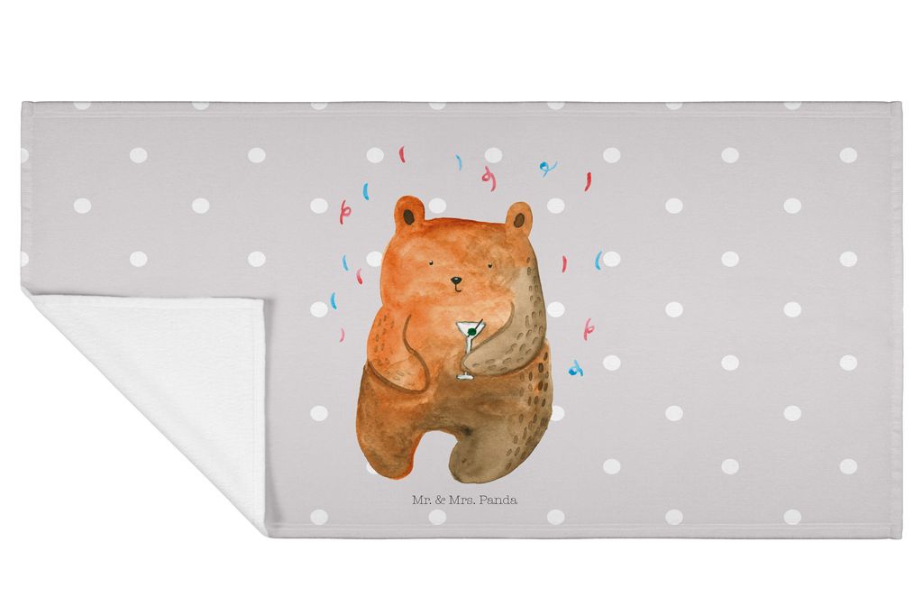 Mr. & Mrs. Panda Handtuch Bär Party - Grau Pastell - Geschenk, kleines, 50x100, Feiern, gesichtshandtuch, Lustig, Geburtstagsgeschenk, Geburtstag,...