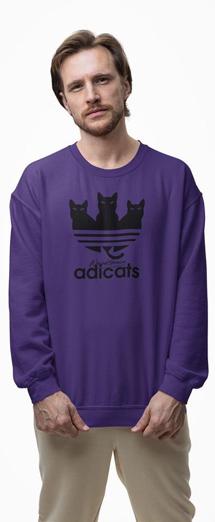 D&B Design Uni Pullover SWEB00016 Adicats Lila-Größe XL