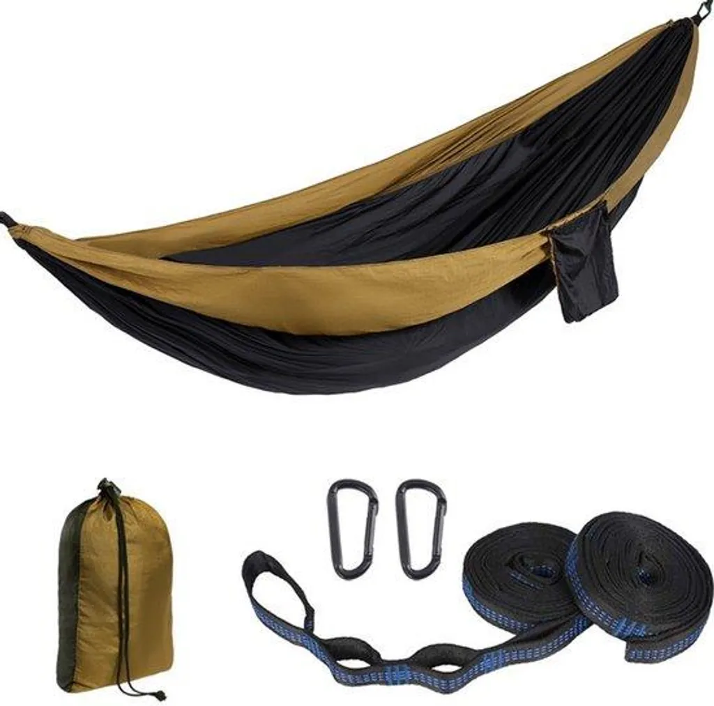 Hamac en toile de parachute 300x200 cm portable et ultra léger