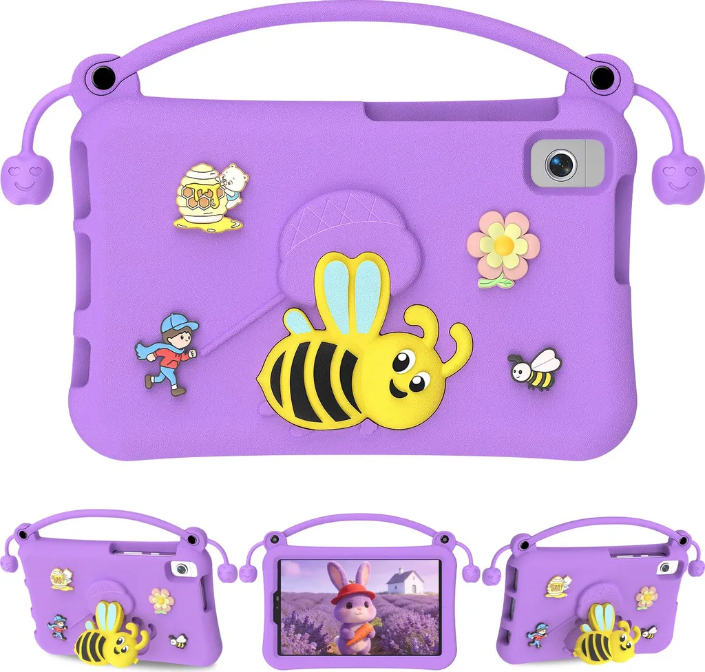 Custodia Bambini Honor Tablet V7/V6 10,4 Antiurto Viola con Ape
