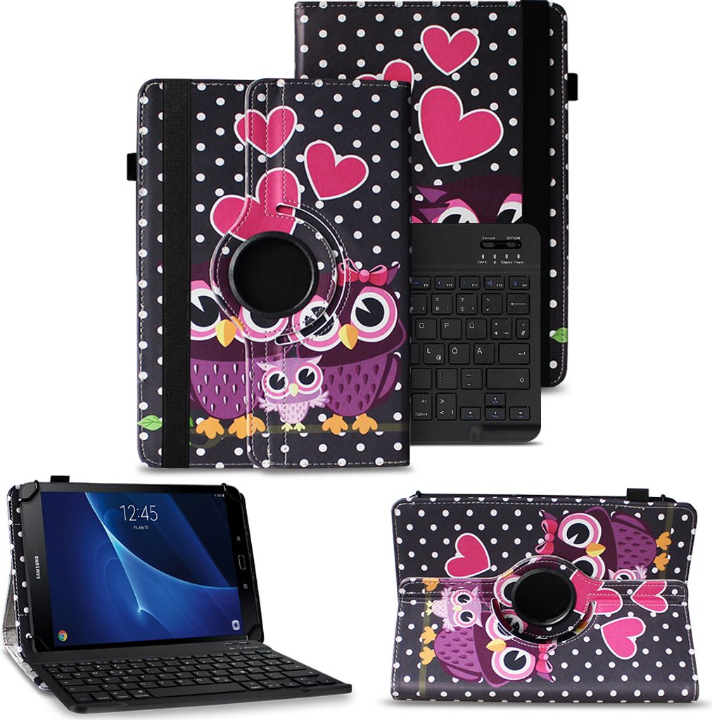 Schutzhülle Samsung Galaxy Tab A6 10.1 2016 Hülle Tablet Tasche QWERTZ TastaturFarben:Motiv 4