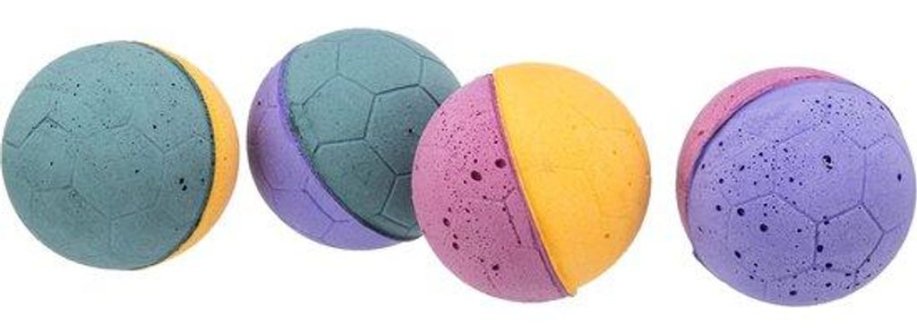 Kleurige weelderige katten speelballen set
