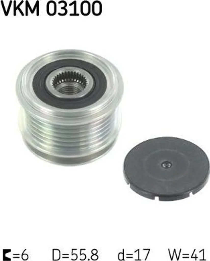 SKF VKM 03100 Ruota Libera Alternatore 021903119G per Audi VW Seat