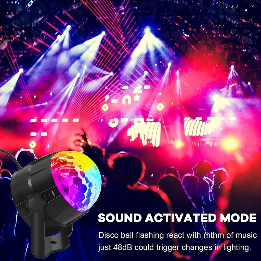 Partylicht, Discokugel Mini Sound Aktiviert Dj Disco Lichter Rgb