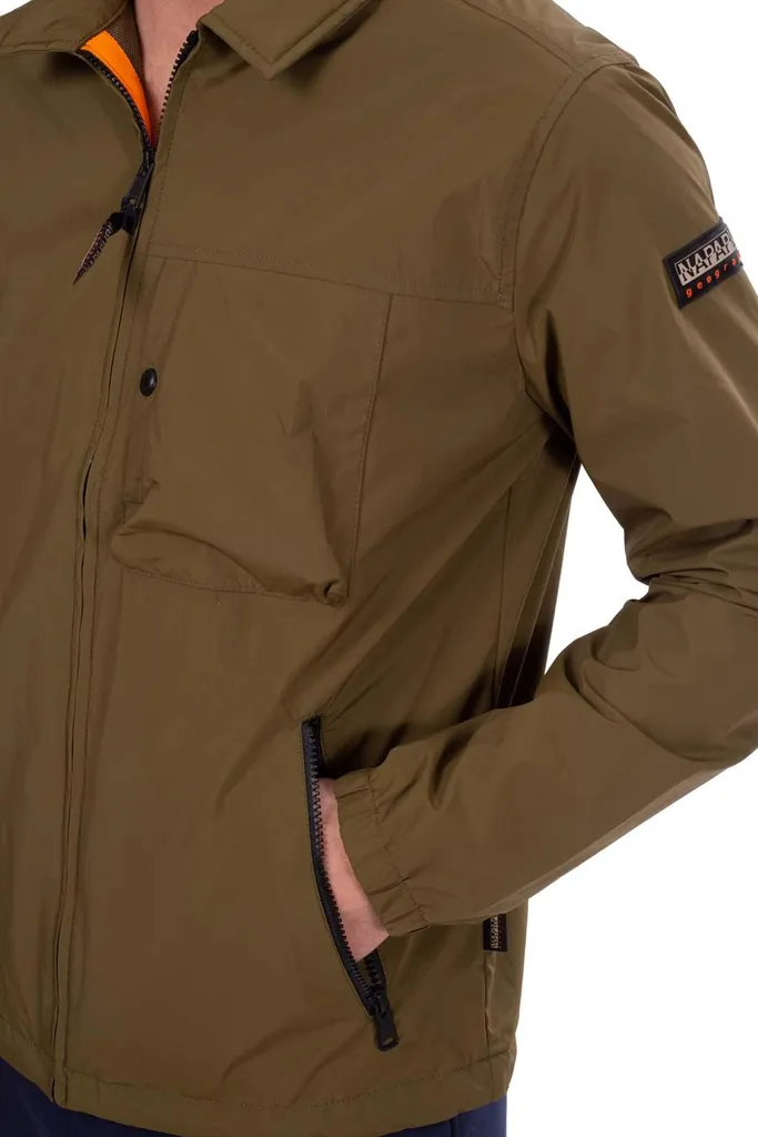 Napapijri Lathuille Uomo M Giacca Corta Oliva - Look Urban Iconico