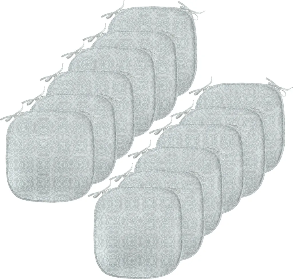 Galettes de Chaise de Cuisine 40x40 cm avec Nœuds Celtiques - 12 Pièces