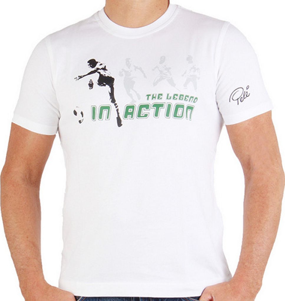 Puma Pele T-Shirt Sonderkollektion Fußball WM 2014 Brasilien, Größe: M, Farbe: weiss