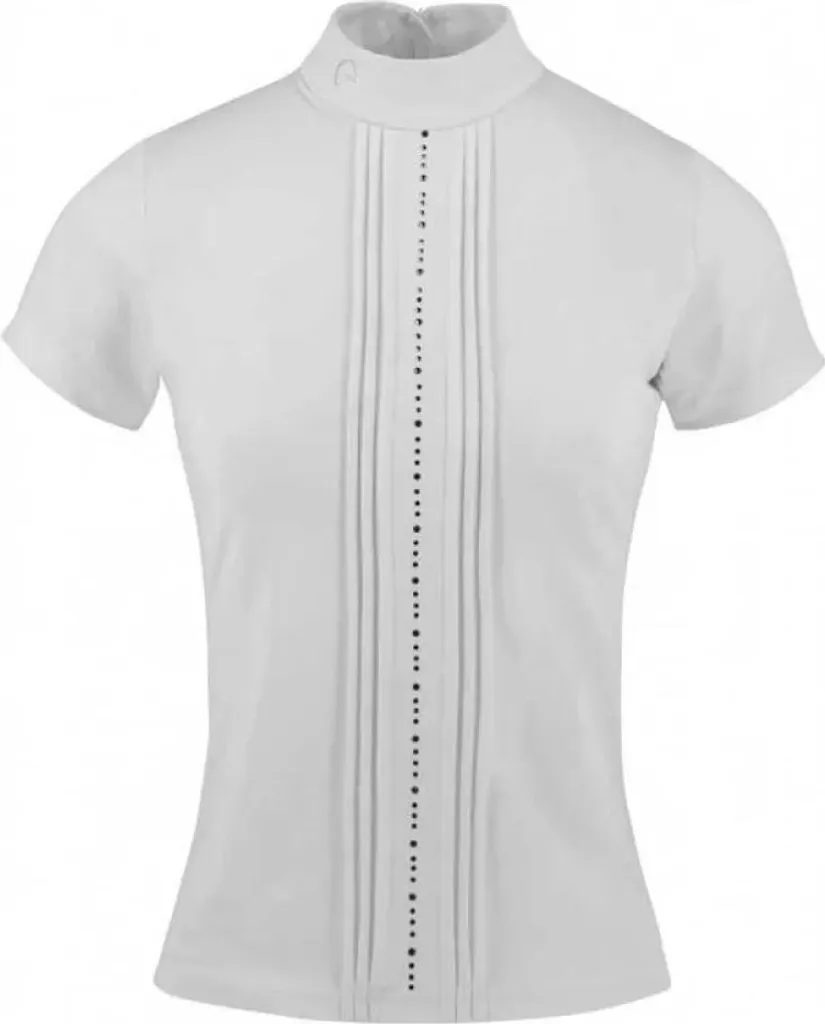 Tenue de concours équitation polo blanc Dorlo EQUITHÈME taille M féminin