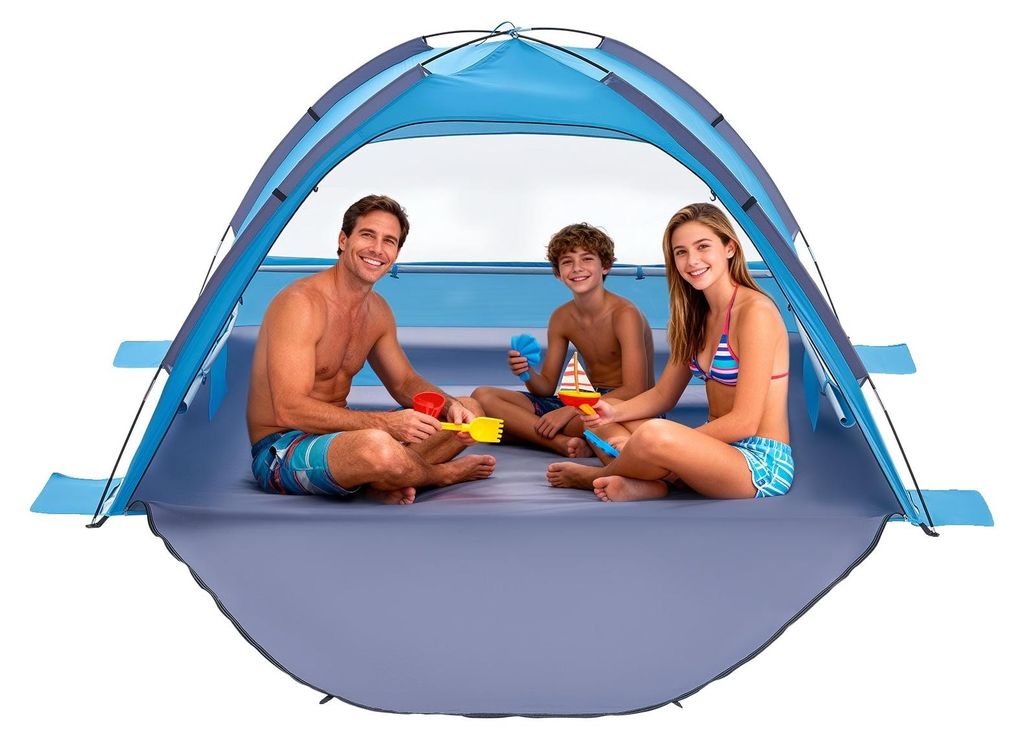 Toldo de playa VEVOR para 3 personas, con protección UPF Imagen del producto 