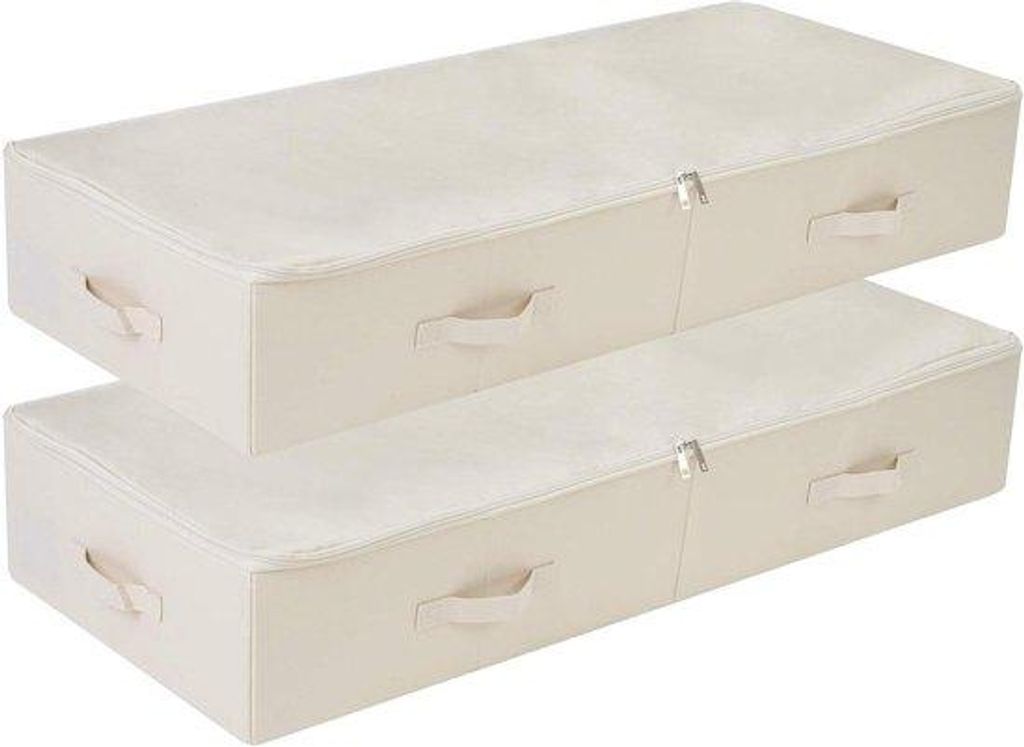 Aufbewahrungsbox 100cm aufklappbar beige waschbar