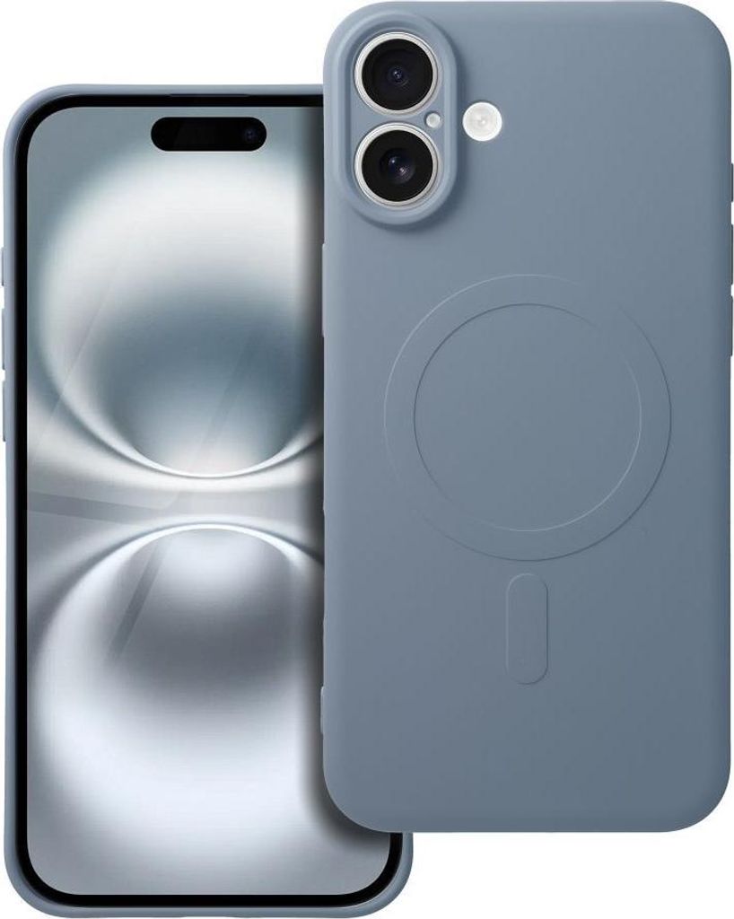 Case passend für iPhone 17 AIR Silicone Mag Cover kompatibel mit MagSafe light blue