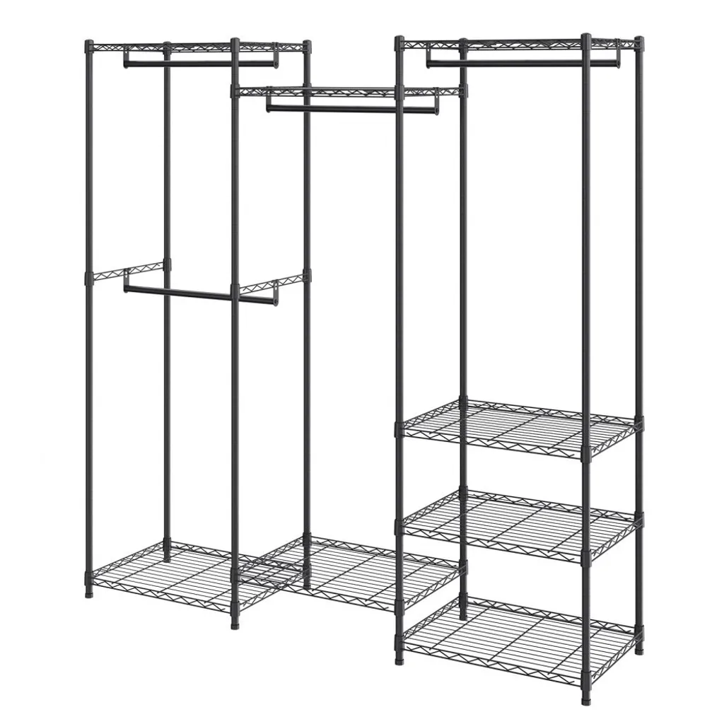Porte-manteau professionnel robuste capacité 362 kg avec 3 tringles - 9