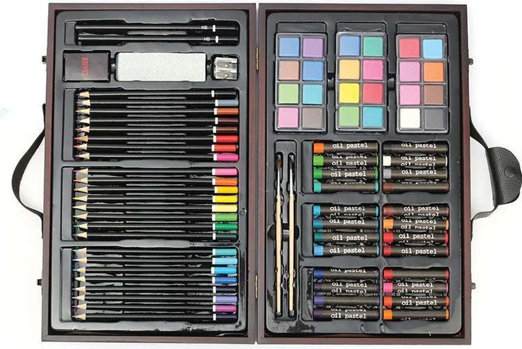 Mallette de dessin 80 pièces : finissez-en avec le matériel éparpillé