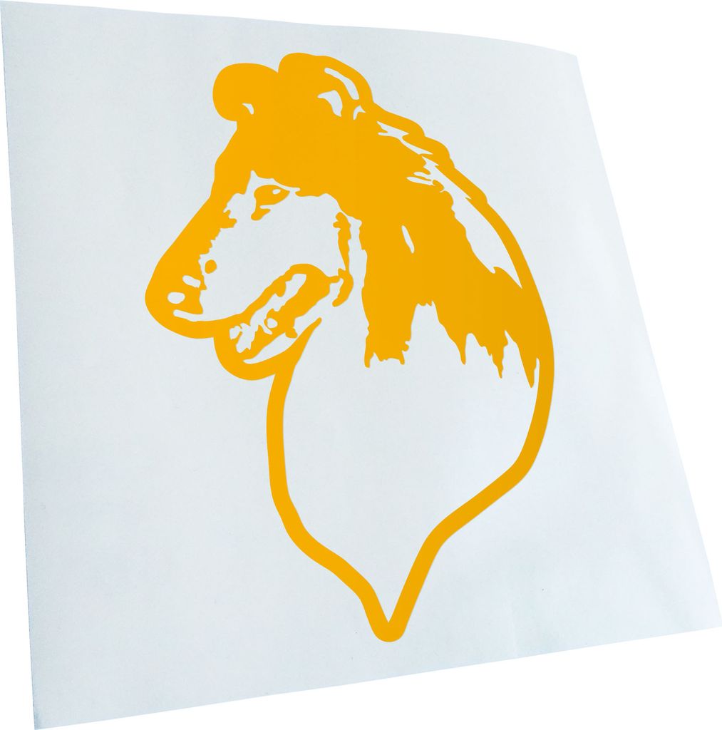 Kiwistar - Autoaufkleber - Collie Hund - Gelb - 40x29cm - Aufkleber für Auto, Laptop, Fahrrad, LKW, Motorrad mehrfarbig JDM Decal Racing